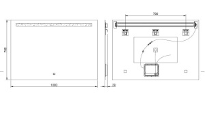 Oglinda LED 1000×700 – Anti-aburire, 2100 lm - Img 2