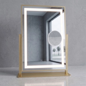 Oglindă LED Lumi Gold 30x40cm cu 3 temperaturi de culoare - Img 4