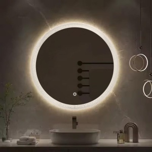 Oglindă rotunda cu LED pentru baie 60cm YH-3563 - Img 4