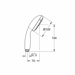 Para de dus Grohe New Tempesta 100 crom lucios - Img 2