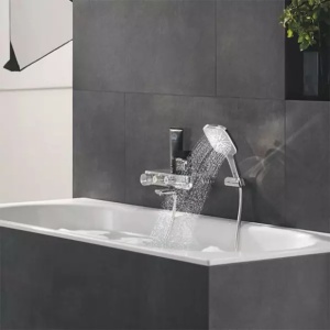 Para de dus Grohe Rainshower SmartActive 130 Cube 3 functii antracit lucios Hard Graphite - Img 5