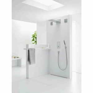 Para de dus Hansgrohe PuraVida EcoSmart alb - crom 120 mm 1 functie - Img 3
