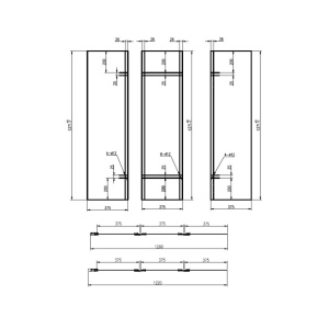 Paravan Cada PRO REMI-3, 120 cm latime, pliabil, 140 inaltime, pliabil, grosime sticla 5mm - Img 4