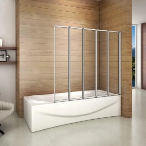 Paravan Cada REA IDEA 120, 140 Inaltime, 120 Cm Latime, Pliabil 5 Elemente, Grosime Sticla 4mm - Img 4