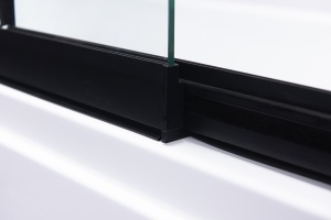 Paravan de cada cu rame negre PR07, 6mm grosime sticla, 120 x 150 cm - Img 11