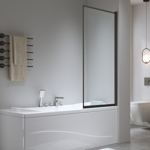Paravan de cada PR03, Dimensiune 80x140cm, Sticla securizata 6 mm, Culoare Negru - Img 7