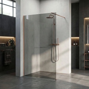 Paravan de dus Rea Flexi Grey / Brush Copper 100 - Img 14