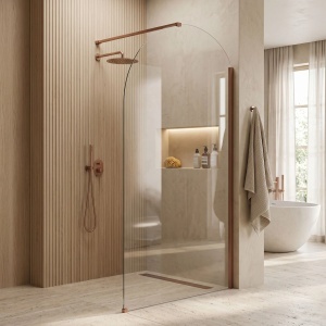 Paravan de dus Rea Heaven Brush Copper 100 - Img 6