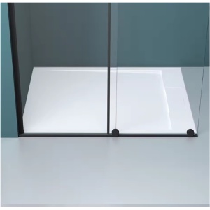 Paravan de dus tip Walk-in Odea Black, Dimensiuni la Alegere, Sticla Securizata 8mm - Img 8