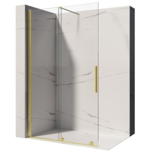 Perete de dus glisant Veldman Lima auriu lucios, 90 x 195 cm, sticla 8 mm