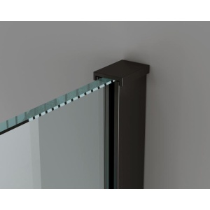 Perete de dus walk in Mediterraneo Trixie negru mat 90 x 200 cm sticla 8 mm - Img 5