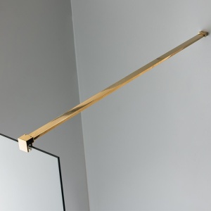 Perete de dus Walk-in SH07E, Dimensiune 110cm, Sticla securizata 8mm, Culoare Auriu - Img 8