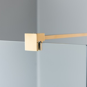 Perete de dus Walk-in SH07F, Dimensiune 120cm, Sticla securizata 8mm, Culoare Auriu - Img 5