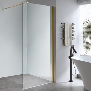 Perete de dus Walk-in SH07G, Dimensiune 130cm, Sticla securizata 8mm, Culoare Auriu - Img 19