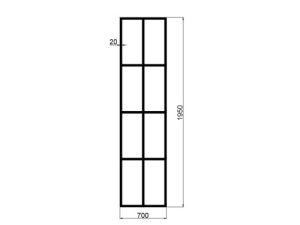 Perete de dus walk in Veldman Montreal negru mat 70 x 195 cm, sticla 8 mm - Img 9