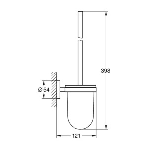 Perie WC Grohe Essentials crom periat Supersteel - Img 2