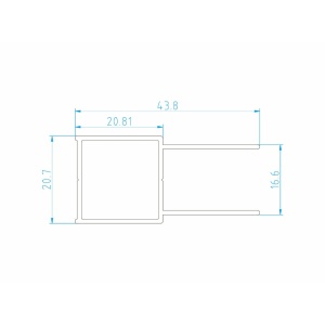 Profil de extensie pentru cabine de duș KZ04, KZ05, KZ06 și KZ07, finisaj negru mat, model P02B - Img 4