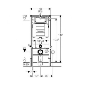 Rezervor incastrat Geberit Duofix Sigma, cu set fixare si clapeta , Sigma20 negru easy-to clean - Img 7