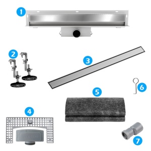 Rigola de duș liniară cu sifon fix si montaj pe perete Wall DL09 70 cm – Inox - Img 18