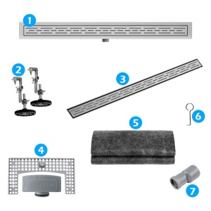 Rigola de duș liniară cu sifon fix și randament ridicat Classic DL01 100 cm – Inox - Img 18