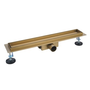 Rigola de duș liniară cu sifon fix și randament ridicat Fix DL01 90 cm – Auriu - Img 2