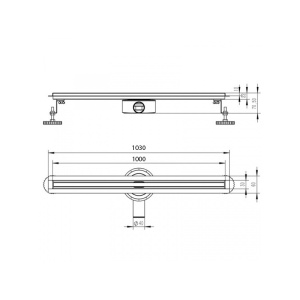 Rigola de duș liniară cu sifon rotativ 360 și randament ridicat Slim DL03 50 cm – auriu - Img 20