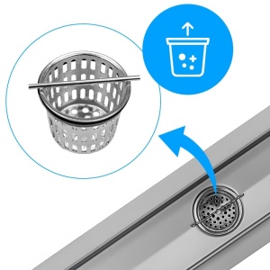 Rigola de duș liniară cu sifon rotativ Fix DL05 100 cm – inox - Img 10