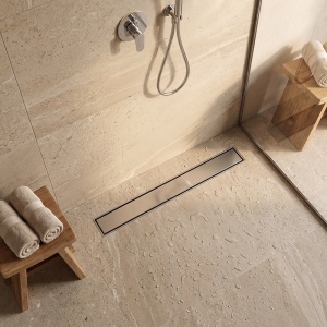 Rigola de dus liniara DL02 inox 50 cm cu gratar 2 in 1 si sifon rotativ 360 - Img 6