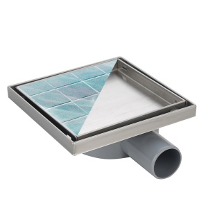 Rigola de dus patrata cu sifon rotativ si randament ridicat DL07 15 x 15 cm inox - Img 16