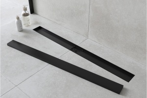 Rigola scurgere dus, PRO MODEL 6G, Sifon rotativ, Negru Mat 80 cm - Img 3