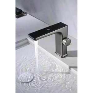 Robinet pentru lavoar FAPTER, Afisaj LCD, Culoare Negru/Gri - Img 5