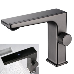 Robinet pentru lavoar FAPTER, Afisaj LCD, Culoare Negru/Gri - Img 8