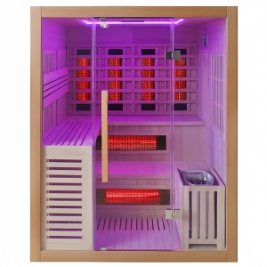 Sauna combinata cu infrarosu si finlandeza cu soba Harvia 3.8kW, Helsi pentru 4 persoane