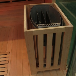 Sauna combinata cu infrarosu si finlandeza cu soba Harvia 8kW, Moss 200 x 200 cm pentru 8 persoane - Img 2