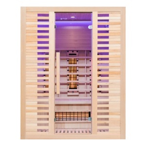 Saună cu infraroșu cu piatră de sare + turmaline MO-C3ST 150 x 110 x x190 cm pentru 2-3 persoane - Img 2