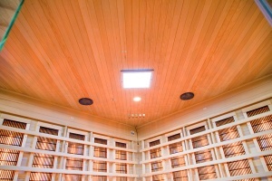 Sauna cu infrarosu si perete din sare de Himalaya MO-EA5CRS – 200 x 200 x 200 cm, 5 locuri - Img 9