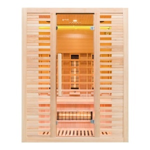 Sauna cu infrarosu si piatra sarata pentru 3 persoane C3S 150 x 110 x 190 cm - Img 3