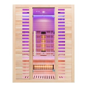 Sauna cu infrarosu si piatra sarata pentru 3 persoane C3S 150 x 110 x 190 cm - Img 23