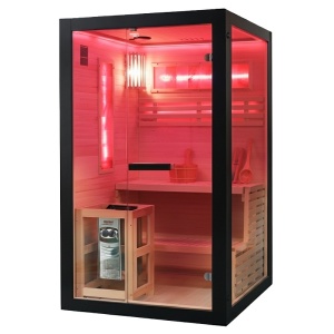 Sauna finlandeza cu temperatura inalta si soba Harvia 3.5kW 120 x 120 cm pentru 2 persoane - Img 13