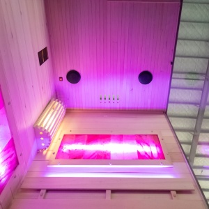 Sauna finlandeza cu temperatura inalta si soba Harvia 3.5kW pentru 1-2 persoane Lark 120 x 120 cm - Img 20