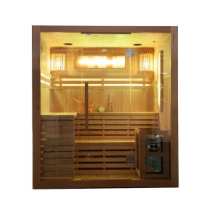 Sauna finlandeza cu temperatura inalta si soba Harvia 6kW pentru 4-5 persoane Kemi 180 x 160 cm - Img 2