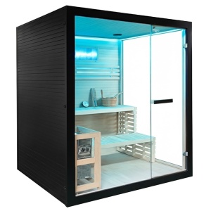 Sauna finlandeza cu temperatura inalta si soba HARVIA 6KW pentru 4 persoane Forsa 180 x 160 cm - Img 14