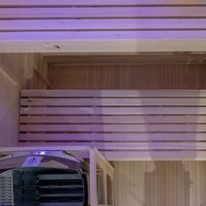 Sauna finlandeza neagra cu temperatura inalta Harvia 4.5kW, 140 x 150 cm pentru 3-4 persoane - Img 13