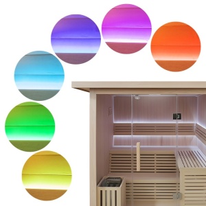 Sauna finlandeza pentru gradina cu soba Asker pentru 4-6 persoane, 180 x 180 cm - Img 13