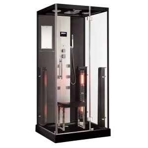 Sauna umeda cu infrarosu si cabina de dus Trio MUE-K1071, 100 x 90 x 215 cm pentru 1 persoana