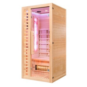 Sauna uscata cu infrarosu si cu piatra sarata pentru 1 persoana C1S 90 x 90 cm - Img 4