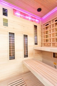 Sauna uscata cu infrarosu si cu pietre din sare de Hymalaya 4 persoane EP4RS XL stanga 180 x 160 cm - Img 14