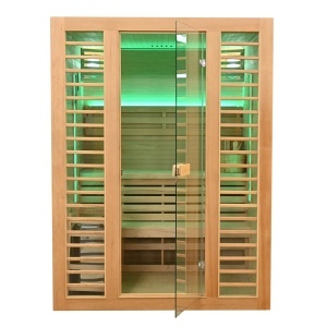 Saună uscată finlandeza MO-EL3S XL cu aragaz HARVIA 6 kW, 150 x 150 x 200 cm pentru 3 persoane - Img 6