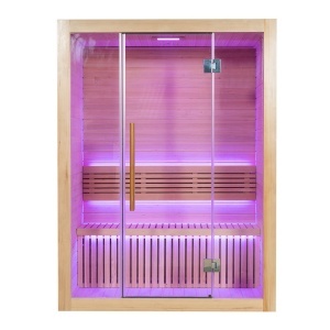 Saună uscată MO-SS1515H cu soba HARVIA 6 kW 150 x 150 x 200 cm pentru 3 persoane - Img 6