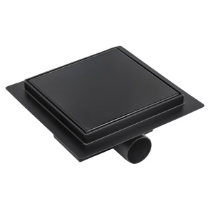 Scurgere baie patrata cu sifon Fix DLO6 15 x 15 cm negru - Img 3